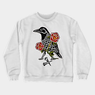 Crow and roses Crewneck Sweatshirt